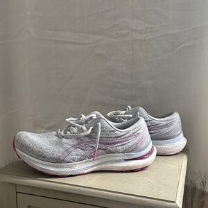 Asics Women's Light Gray and Pink Athletic Shoes